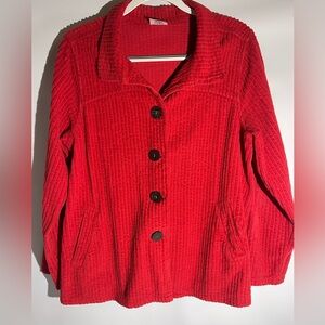CMV Red Ribbed Corduroy Jacket